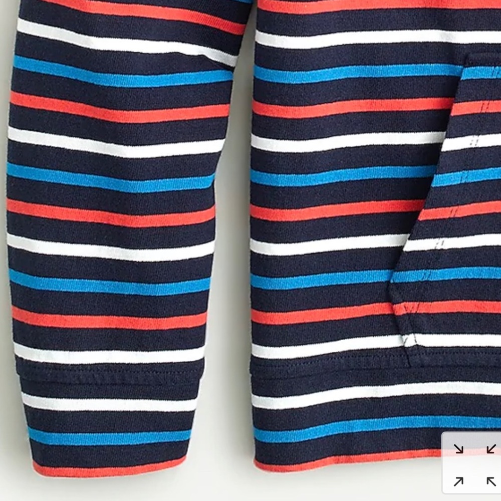 J. Crew Wide-sleeve Hoodie In Stripe Mariner Cloth - Picture 6 of 9